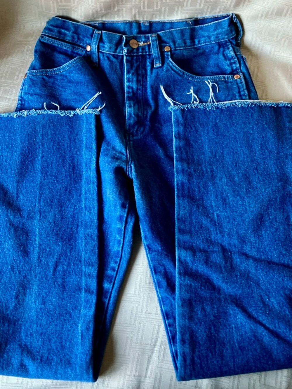 Wrangler Jeans Men's 28x32 Blue Cowboy Cut Slim Fit Denim Indigo Western Cowboy